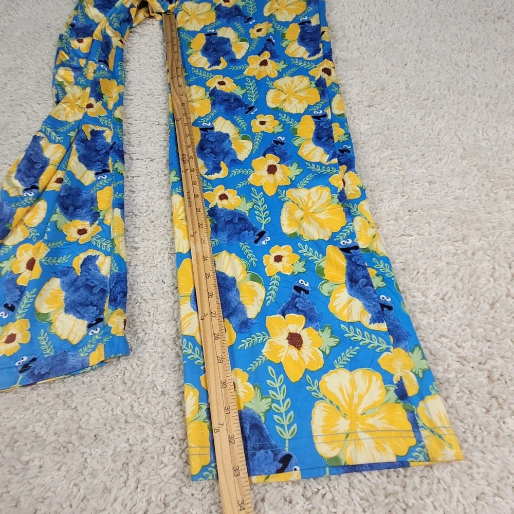 Sesame Street Sleep Pants Men‎ 2XL Blue Cookie Monster NWT Floral Pajama Bottoms